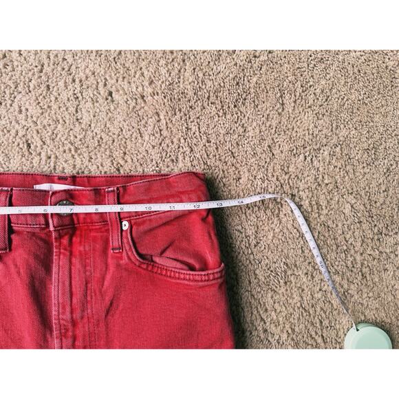 Helmut Lang Red Denim Oxi Zip Stonewash Archive Hi Straight Jeans 26 Edgy Fall - Picture 5 of 8